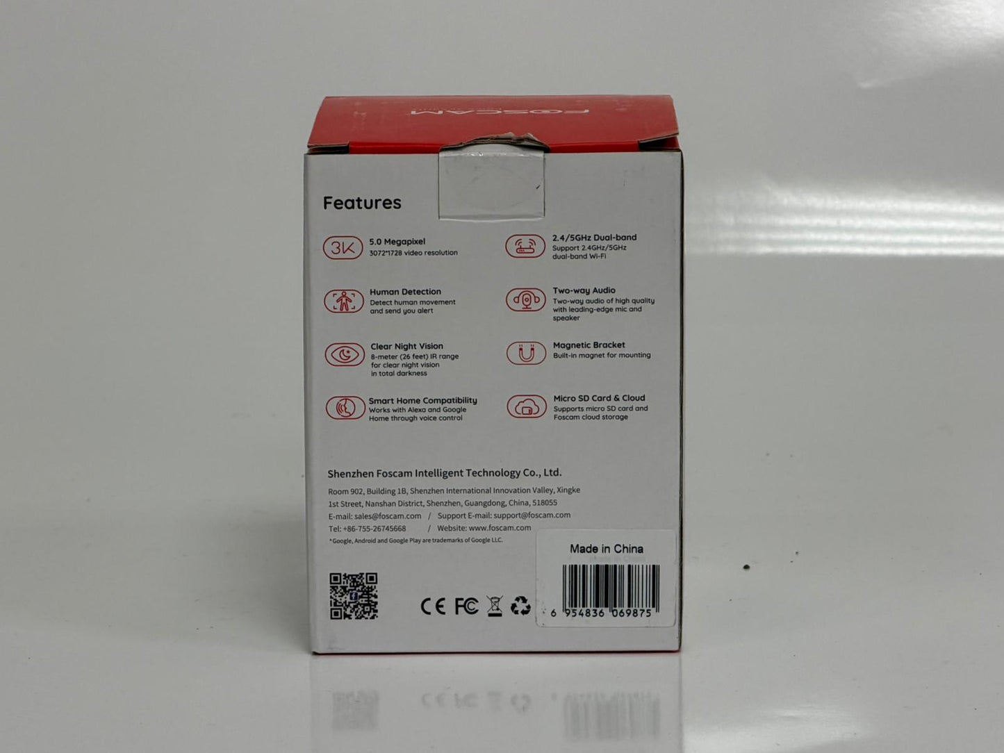 Foscam C5M – Caméra Intérieure Wi-Fi – White