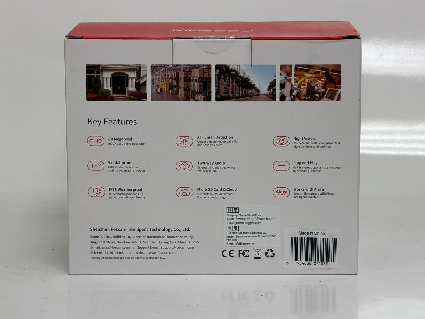 Foscam D2EP – Caméra Extérieure PoE 1080p