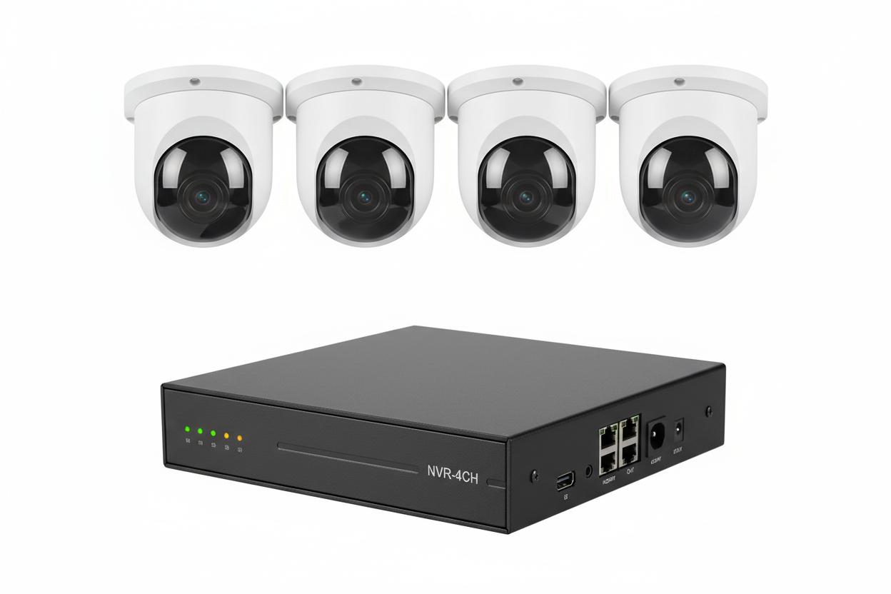 Kit complet 4 camera + NVR ( enregistrieur)