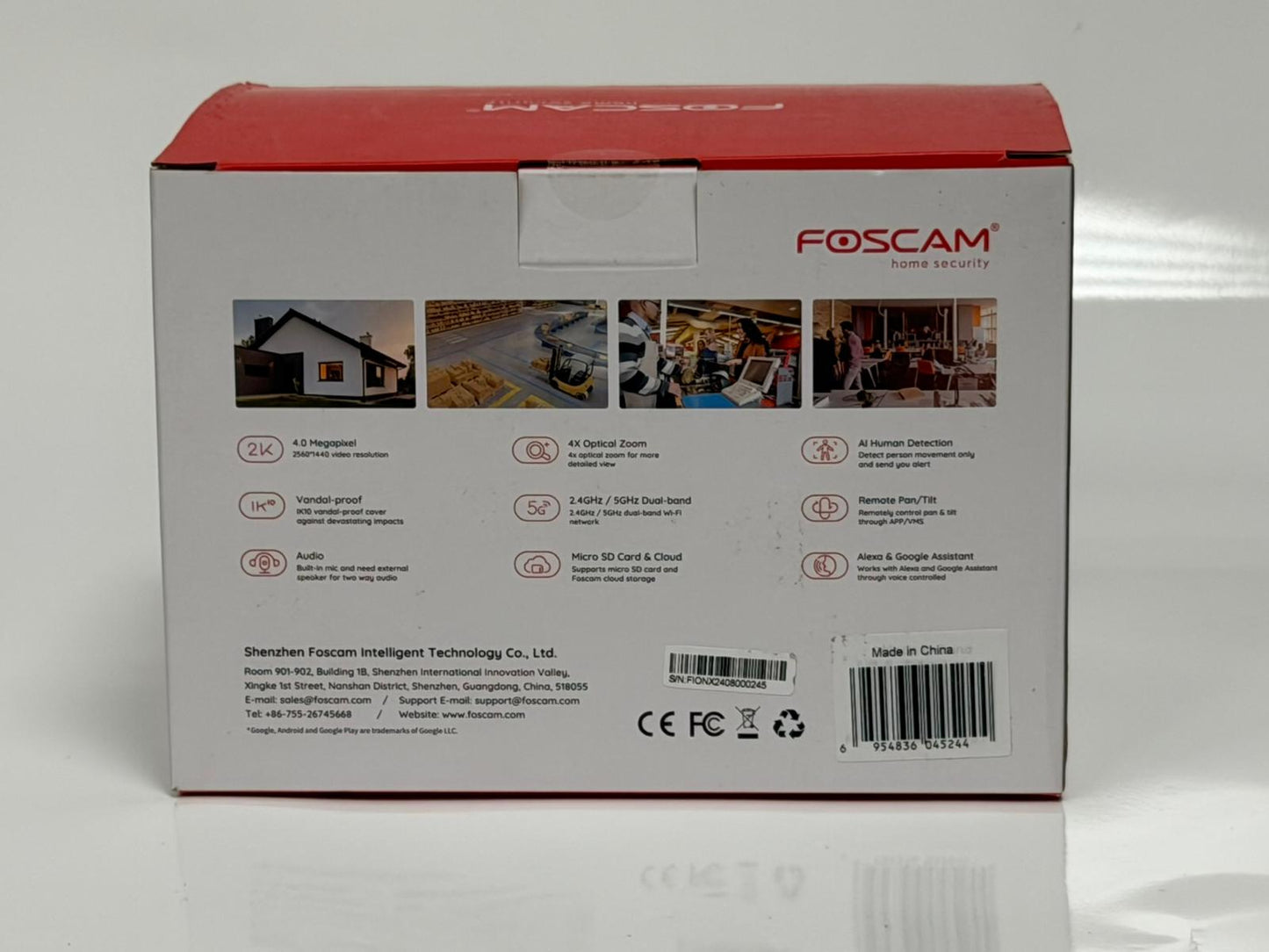 Foscam D4Z – Caméra Extérieure Wi-Fi PTZ – Black