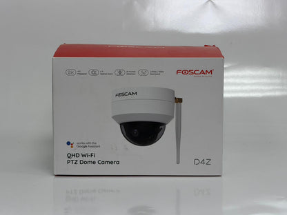 Foscam D4Z – Caméra Extérieure Wi-Fi PTZ (Zoom 4×) White