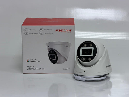 Foscam T5EP – Caméra Extérieure PoE 5 MP – White