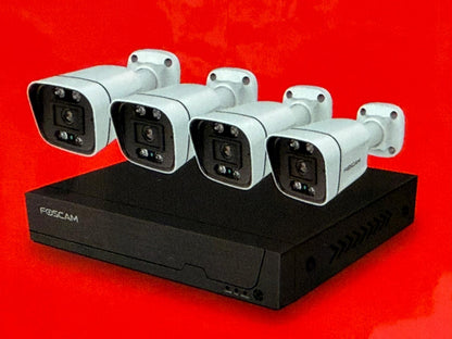 Foscam FNA108E-B4-2T – Kit vidéosurveillance PoE 4 caméras 4K (8MP) – 2TB