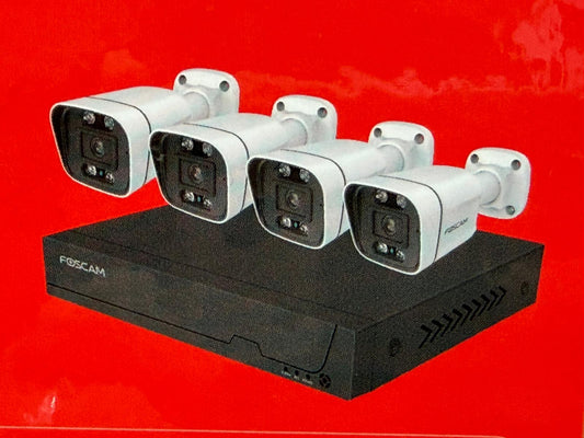 Kit vidéosurveillance PoE 4 caméras 5 MP – Foscam FN9108E-B4-2T – 2 TB HDD
