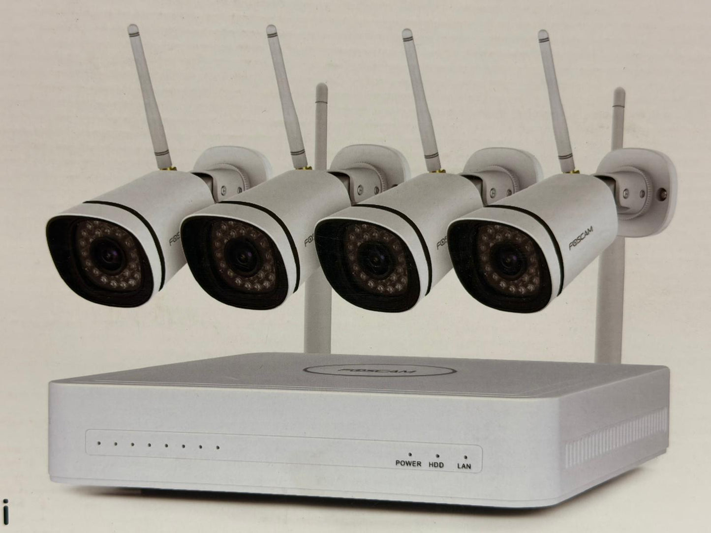 Kit vidéosurveillance Wi-Fi 4 caméras – Foscam FN8108W-B4-N