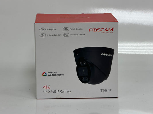 Foscam T8EP – Caméra Extérieure PoE 4K – Black